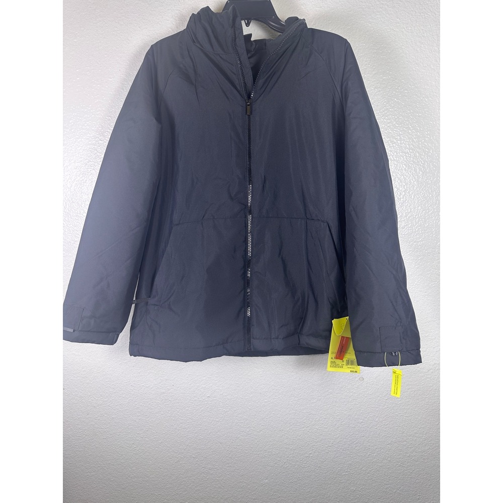 All in Motion Boys XL Plus Snow Sport 3-in-1 Jacket Black Insulated Hooded New